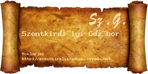 Szentkirályi Gábor névjegykártya