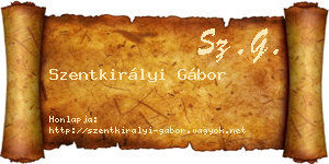 Szentkirályi Gábor névjegykártya