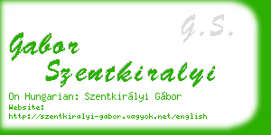 gabor szentkiralyi business card