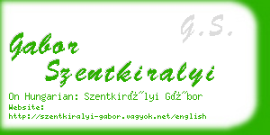 gabor szentkiralyi business card